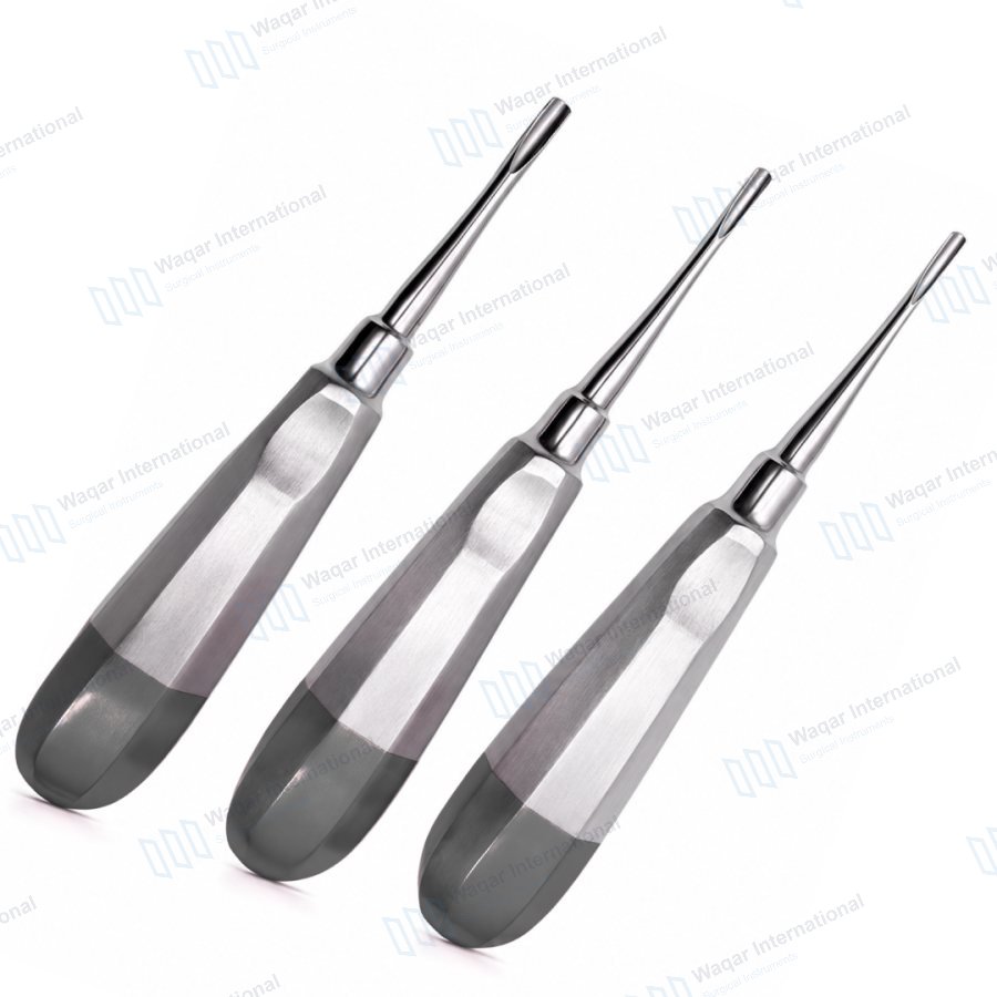 3 PCS Dental Straight Elevator Kit — dental instruments manufactured by Waqar International, Sialkot