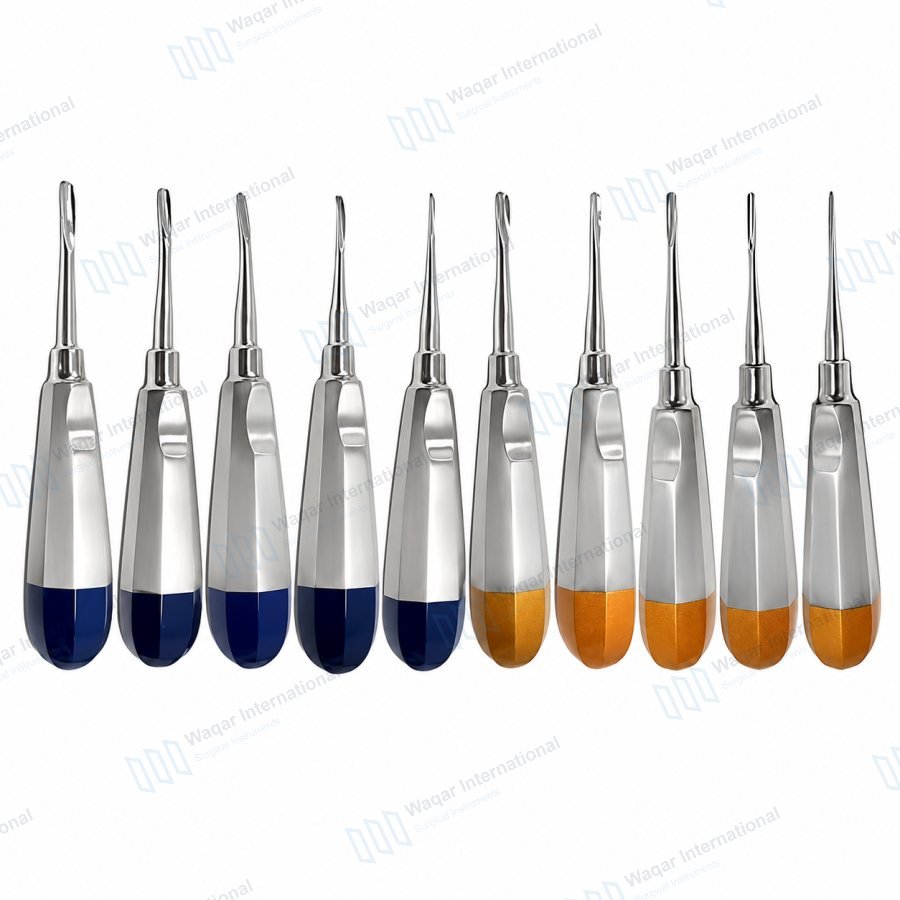 10 Piece Dental Luxating Elevator Set — dental instruments manufactured by Waqar International, Sialkot