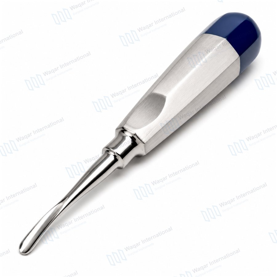 Dental Luxating Elevator Curved Stainless Steel Tooth Extraction — dental instruments manufactured by Waqar International, Sialkot