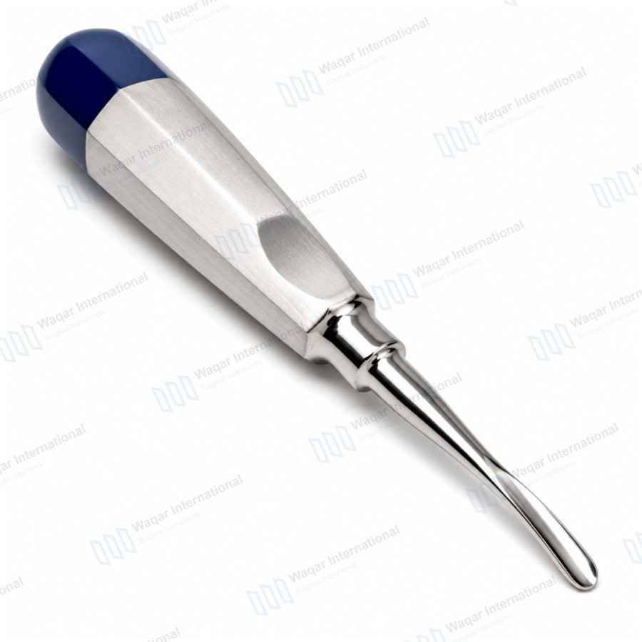 Curved Dental Luxating Elevator Stainless Steel Oral Surgery Tool — dental instruments manufactured by Waqar International, Sialkot