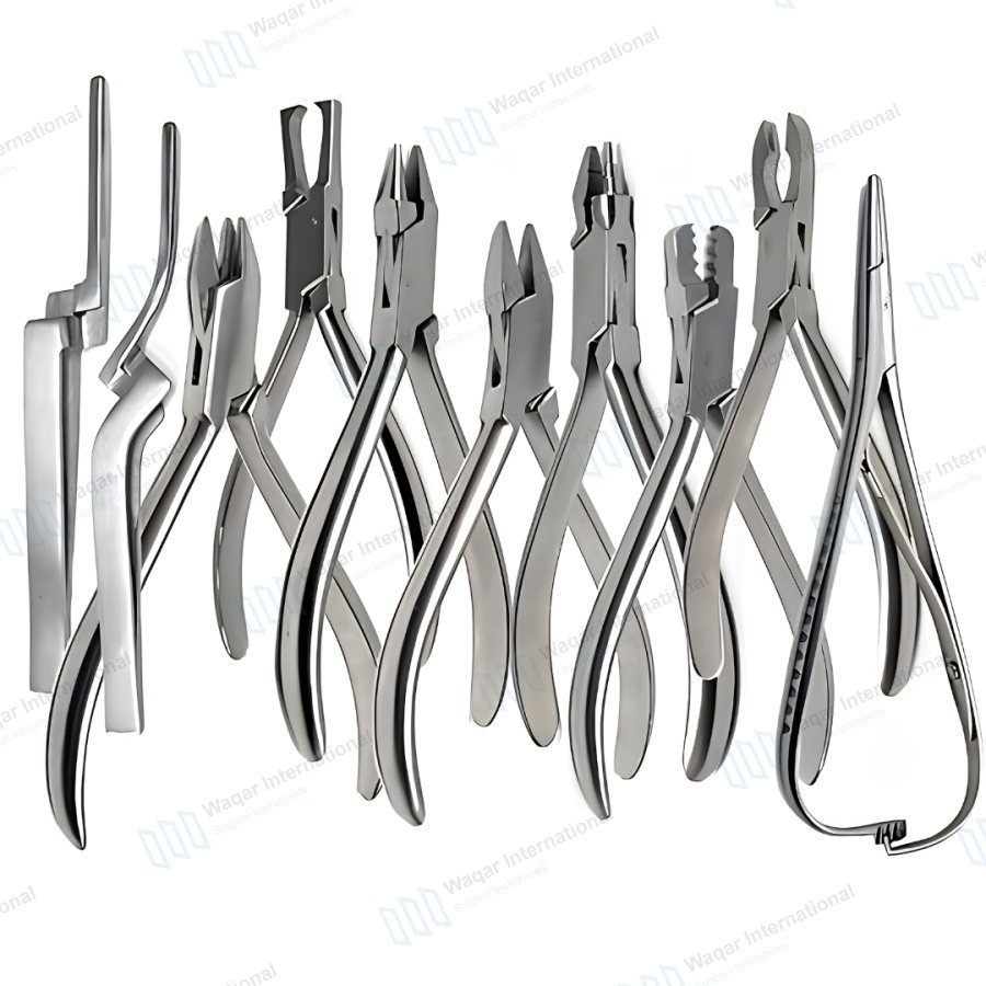 10 PCS Dental Orthodontic Instrument Set — dental instruments manufactured by Waqar International, Sialkot