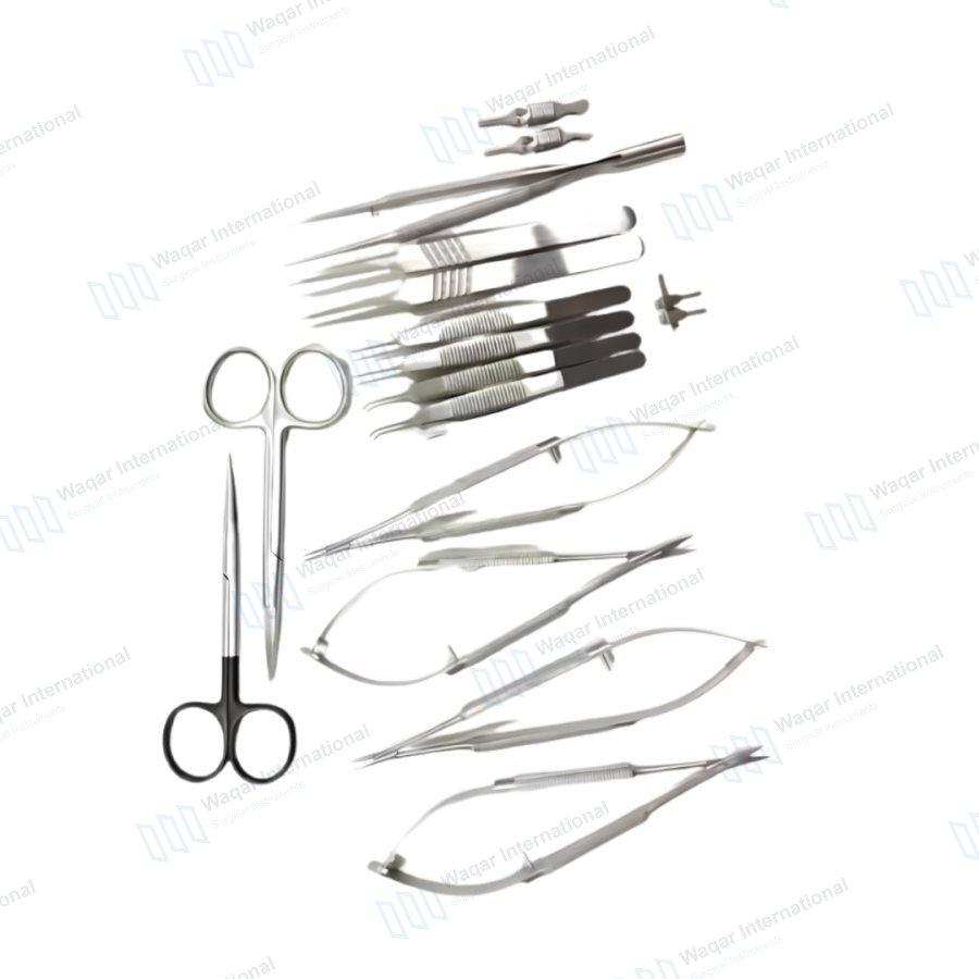 Hand Surgery Micro Surgical Instruments Set 17 — surgical instruments manufactured by Waqar International, Sialkot