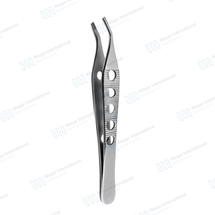 Adson Brown Tweezers Curved Surgical Forceps Stainless Steel Needle — beauty instruments manufactured by Waqar International, Sialkot