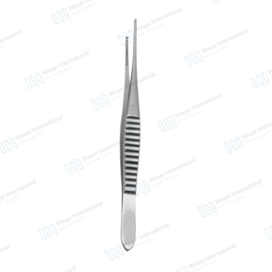 Adson Tissue Forceps 1x2 Teeth Stainless Steel Surgical Dressing — dental instruments manufactured by Waqar International, Sialkot