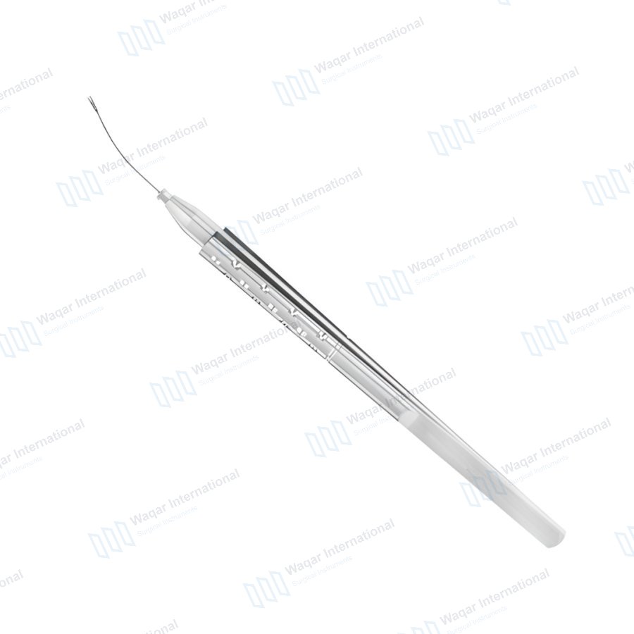 Alio MICS Curved Scissors 23G Eye Surgery Surgical — surgical instruments manufactured by Waqar International, Sialkot