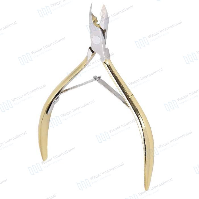 Stainless Steel Nail Cuticle Nipper 12.5mm Jaw Flat — beauty instruments manufactured by Waqar International, Sialkot