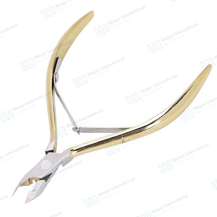 Stainless Steel Cuticle Nipper 10mm Jaw Curved Blade — beauty instruments manufactured by Waqar International, Sialkot