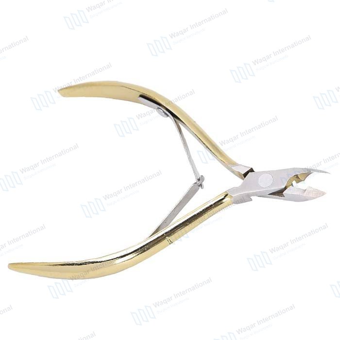 Stainless Steel Cuticle Nipper 12.5mm Jaw Flat Blade — beauty instruments manufactured by Waqar International, Sialkot