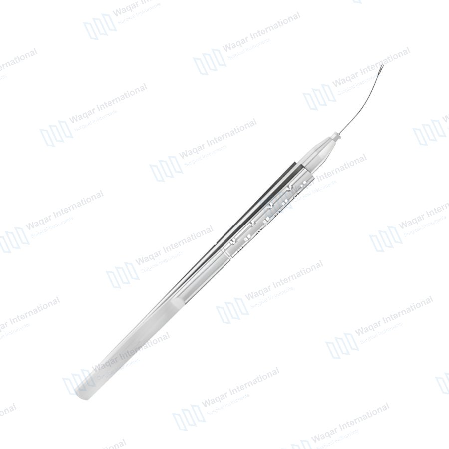 Curved 23 Gauge MICS Scissors Stainless Steel Ophthalmic — eye instruments manufactured by Waqar International, Sialkot