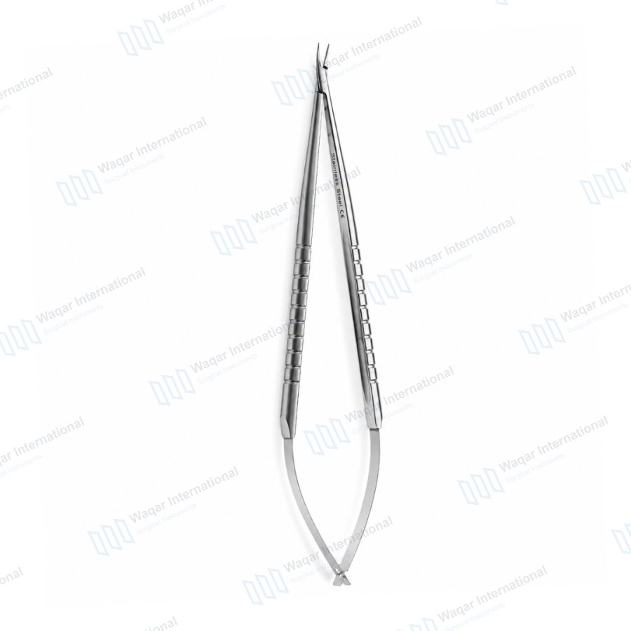 Curved Needle Holder Locking Stainless Steel Surgical Instrument — surgical instruments manufactured by Waqar International, Sialkot
