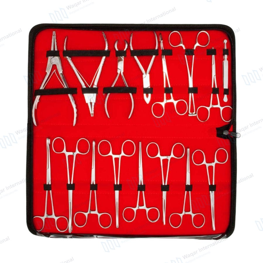16 Pcs Septum Forceps Body Piercing Set — ent instruments manufactured by Waqar International, Sialkot