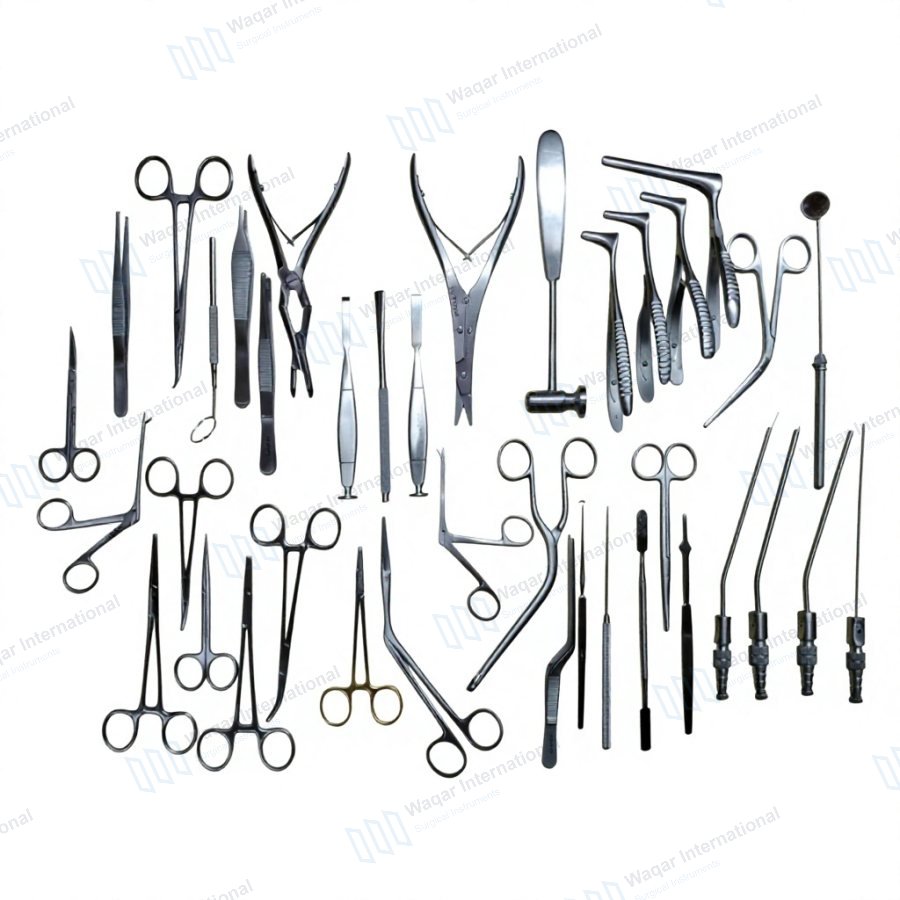 Septoplasty Surgical Instrument Set 38 Piece Nasal Reconstruction — ent instruments manufactured by Waqar International, Sialkot