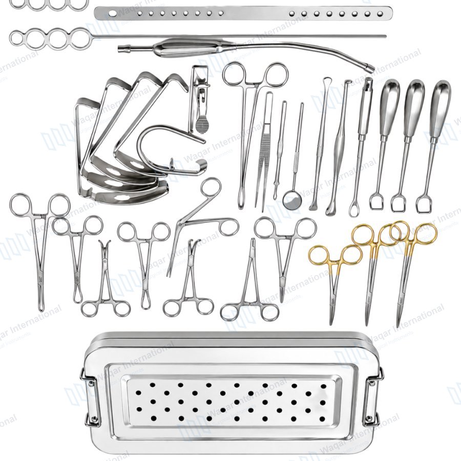 Complete Adenoidectomy Surgical Instrument Set — ent instruments manufactured by Waqar International, Sialkot