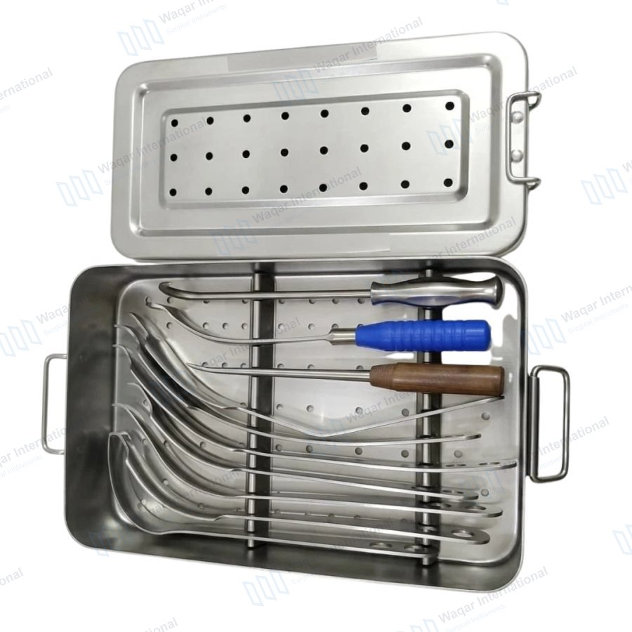 Hip Joint Surgical Retractors Set 9 Pcs Orthopedic Hip — orthopedic instruments manufactured by Waqar International, Sialkot