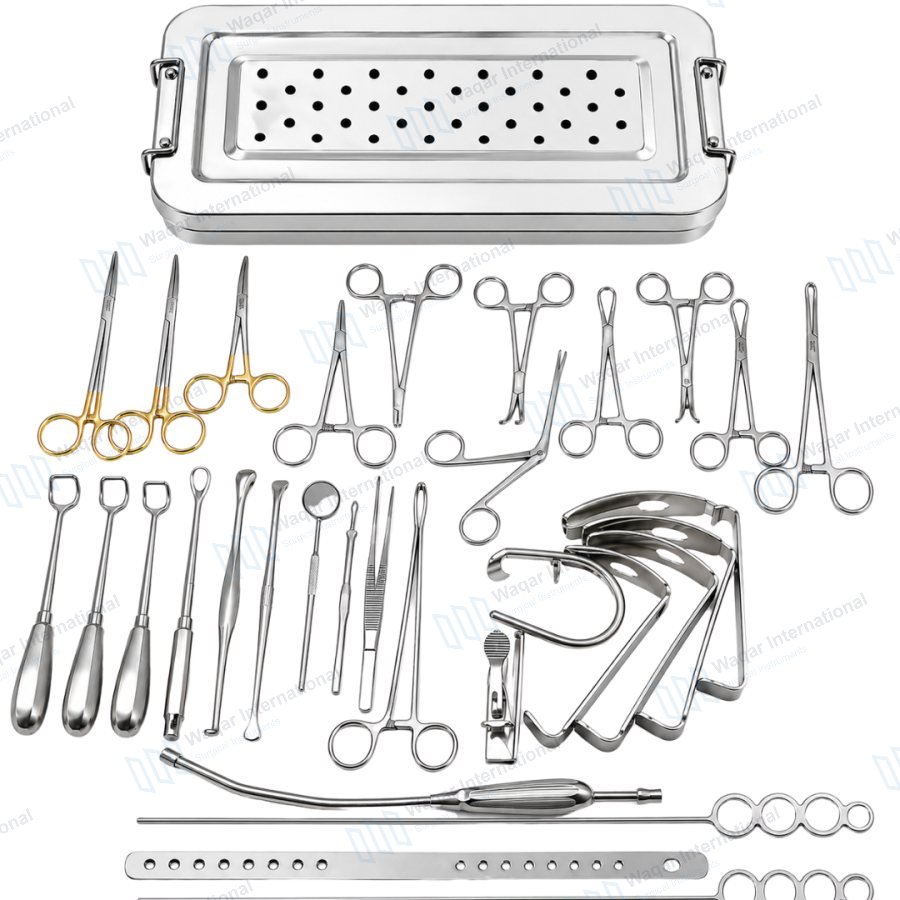 Adenoidectomy Instrument Set ENT Adenoid Removal Surgery Kit — ent instruments manufactured by Waqar International, Sialkot