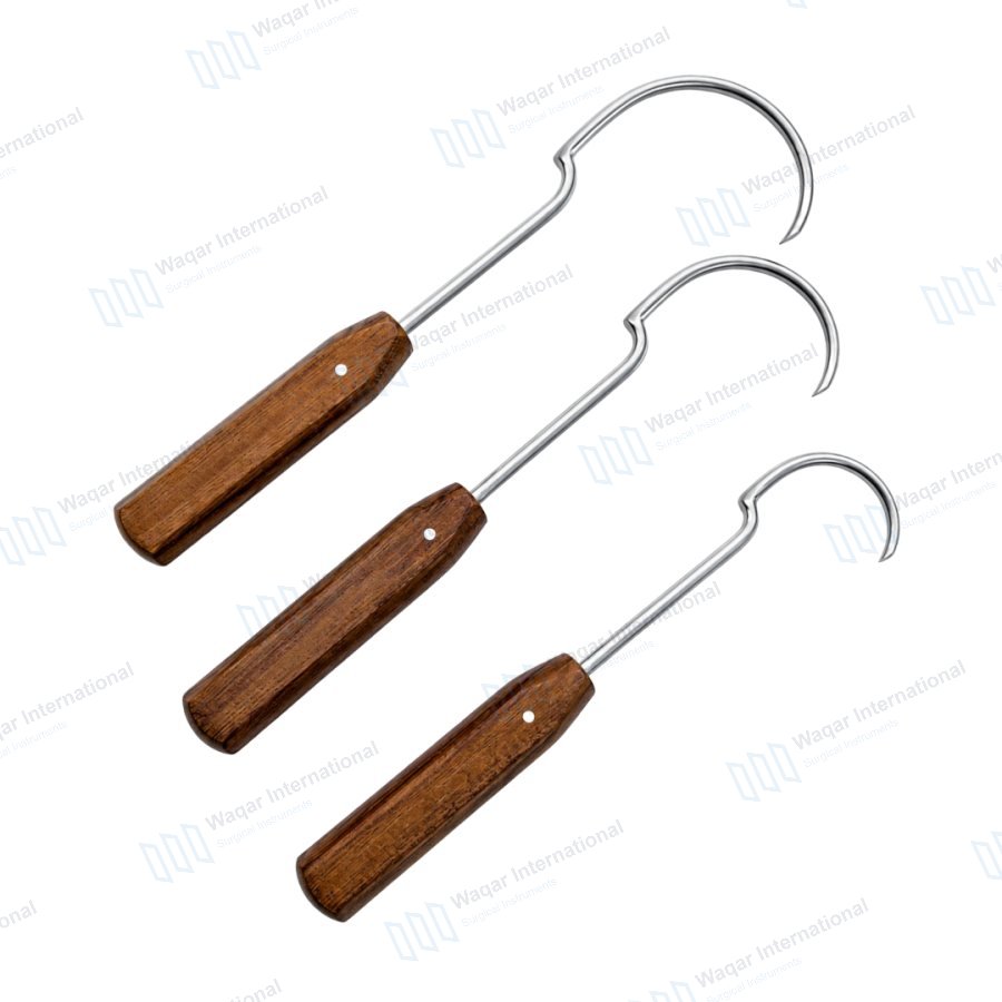 Wood Handle Wire Passer Set 3-Piece Orthopedic Surgical Instrument — orthopedic instruments manufactured by Waqar International, Sialkot