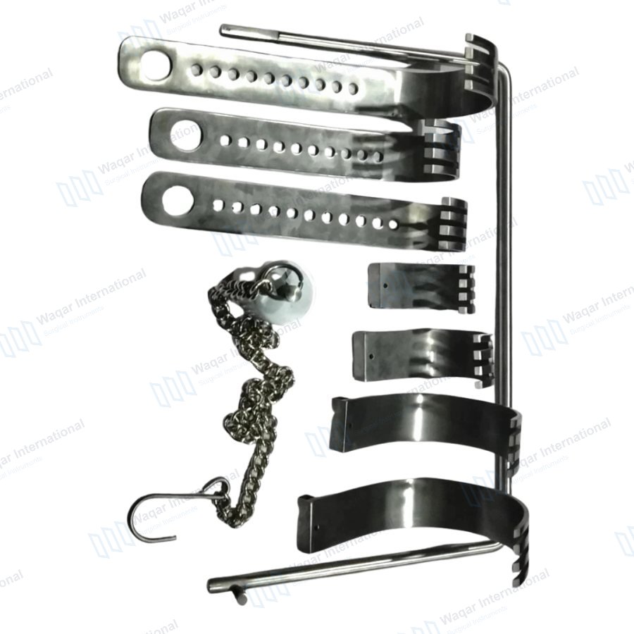 Charnley Initial Incision Retractor Set 9 Piece Orthopedic — orthopedic instruments manufactured by Waqar International, Sialkot