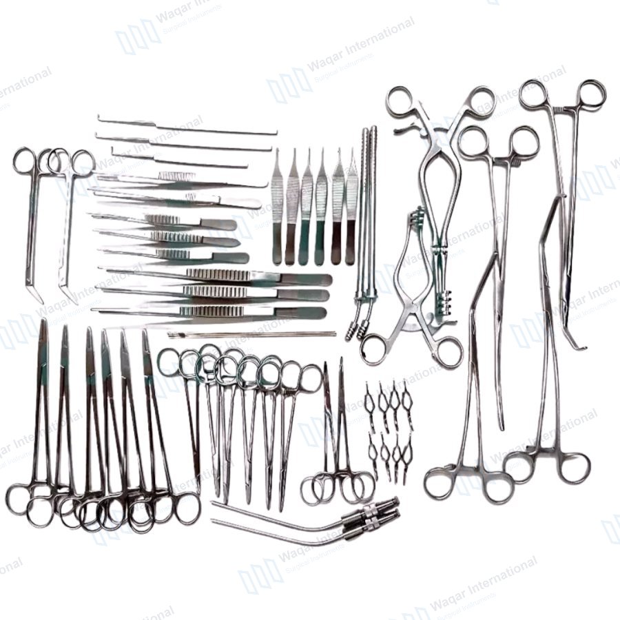 Complete Vascular Surgery 50PCS Instrument Set — surgical instruments manufactured by Waqar International, Sialkot