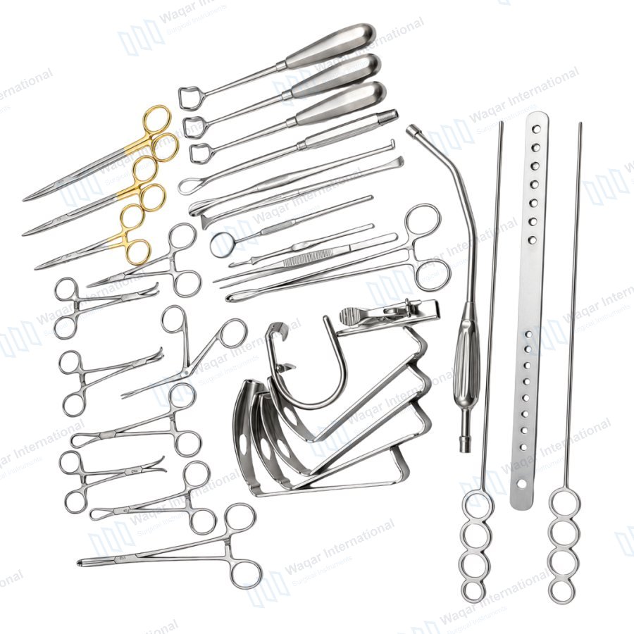Complete Tonsillectomy Surgical Set 30PCS ENT Operating Kit — ent instruments manufactured by Waqar International, Sialkot