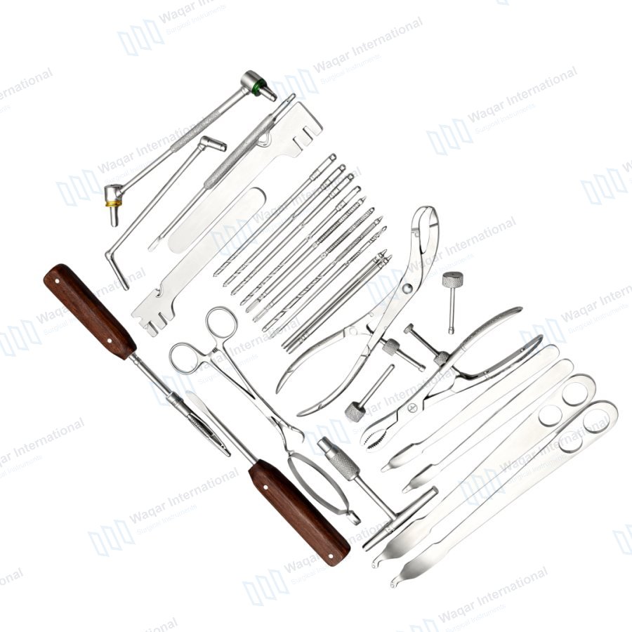 Complete Small Fragment Orthopedic Instrument Set 30PCS Bone Trauma — orthopedic instruments manufactured by Waqar International, Sialkot