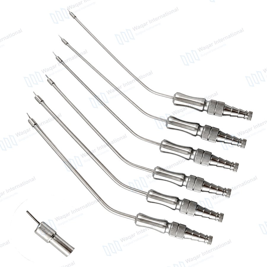 6PCS Frazier Suction Tubes with Ball Tip Neurosurgical — ent instruments manufactured by Waqar International, Sialkot