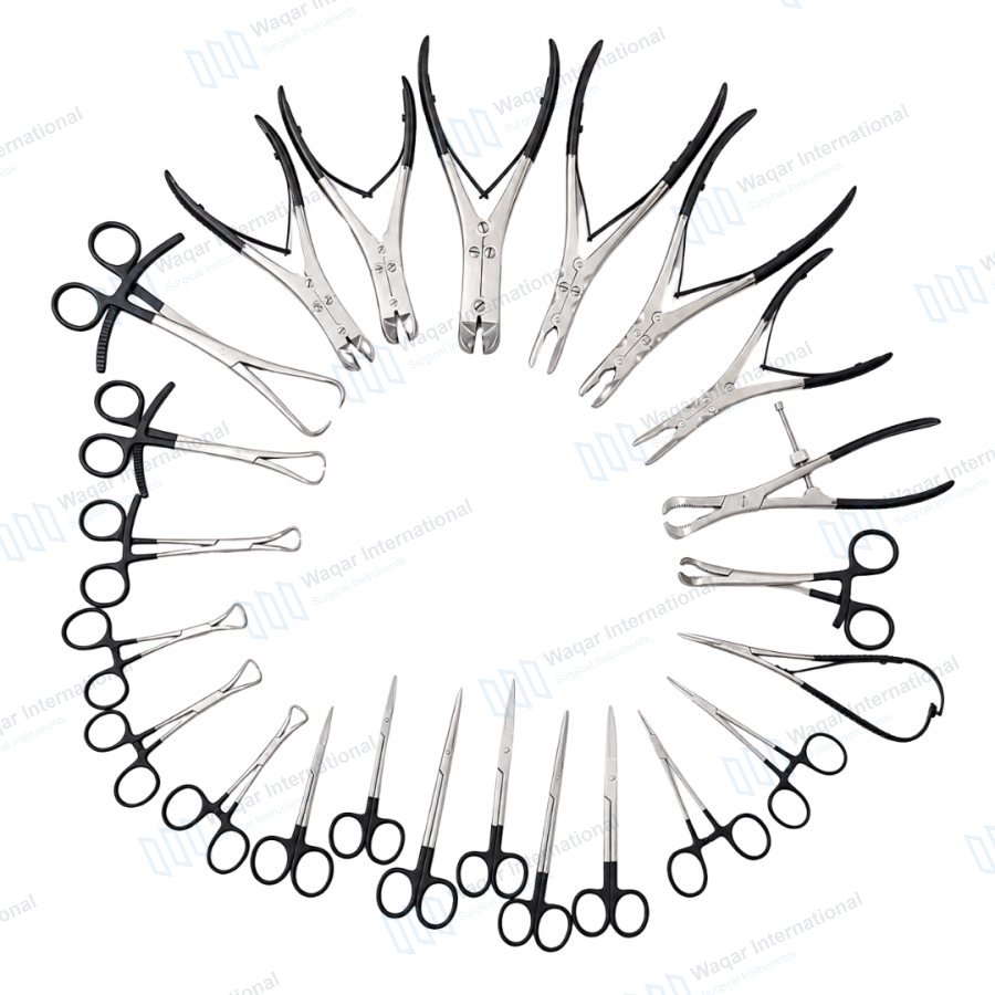 23PCS Orthopedic Bone Reduction Holding Forceps Set — orthopedic instruments manufactured by Waqar International, Sialkot