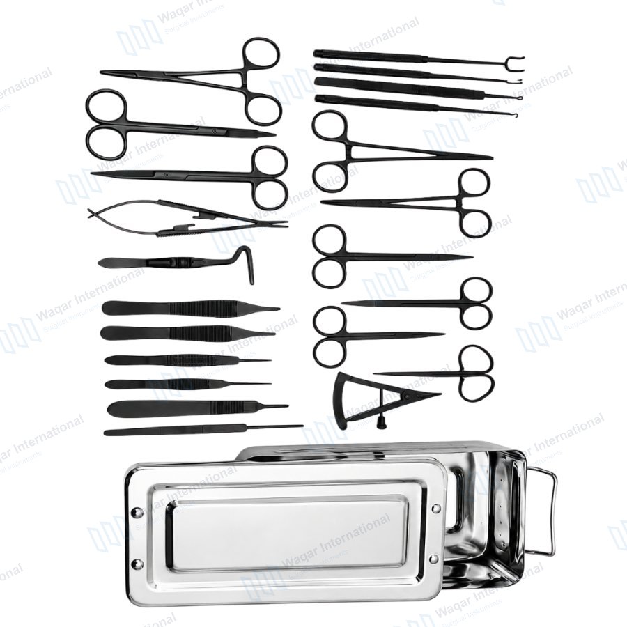 Complete Blepharoplasty Instruments Set Precision Eyelid Plastic Surgery Instrument — eye instruments manufactured by Waqar International, Sialkot