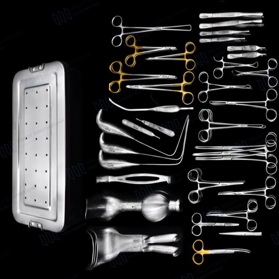 Vaginal Hysterectomy Surgery Kit Gynecology Operation Instruments Uterine Surgical — surgical instruments manufactured by Waqar International, Sialkot