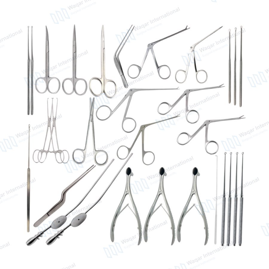 ENT Surgery Instrument Set 31Pcs Ear Nose Throat Surgical — ent instruments manufactured by Waqar International, Sialkot