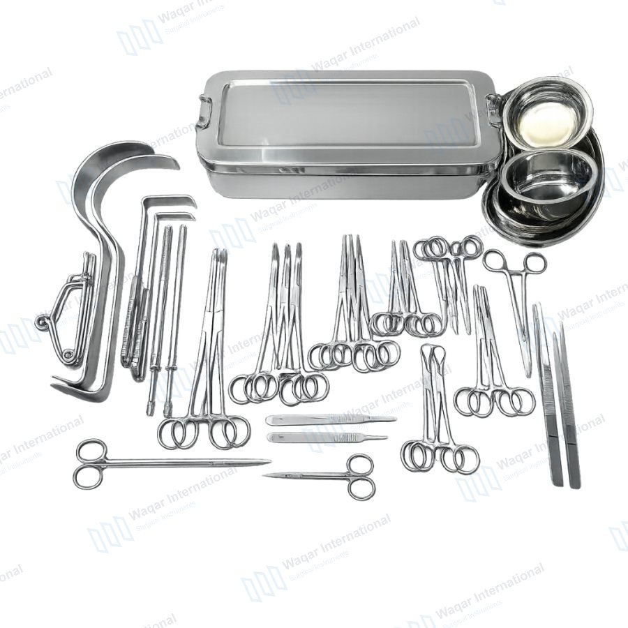 Appendectomy Surgery Instrument Kit Laparotomy Surgical Tools — surgical instruments manufactured by Waqar International, Sialkot