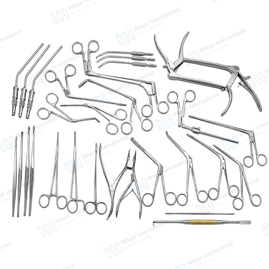 FESS Surgery Instrument Set Stainless Steel Reusable — ent instruments manufactured by Waqar International, Sialkot