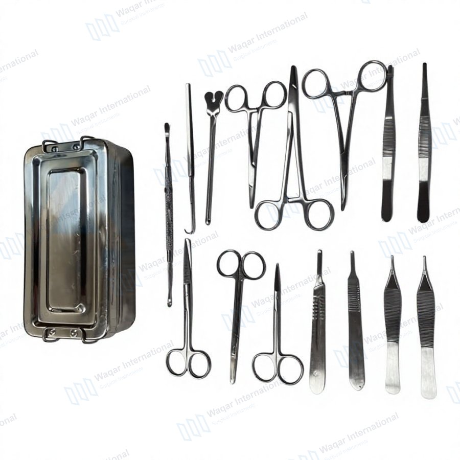 Stainless Steel Reusable Surgical Instruments Set for General Surgery — surgical instruments manufactured by Waqar International, Sialkot