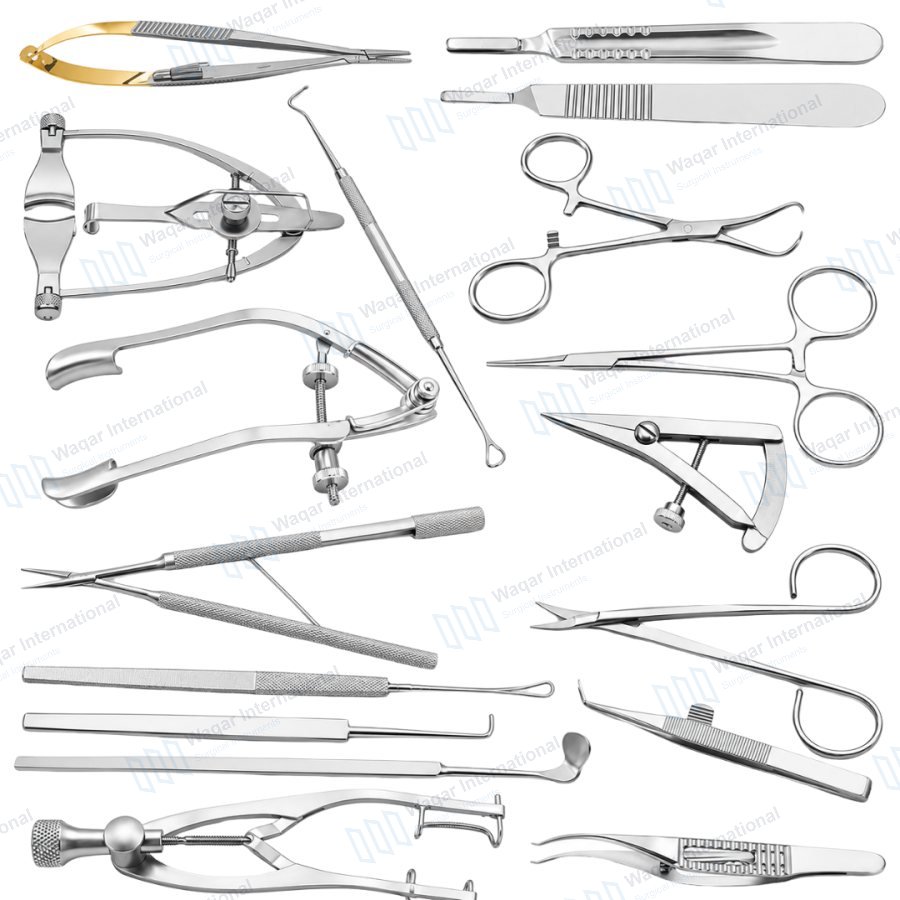 Ophthalmology Cataract Surgical Instrument Set Eye Operation Tools — eye instruments manufactured by Waqar International, Sialkot