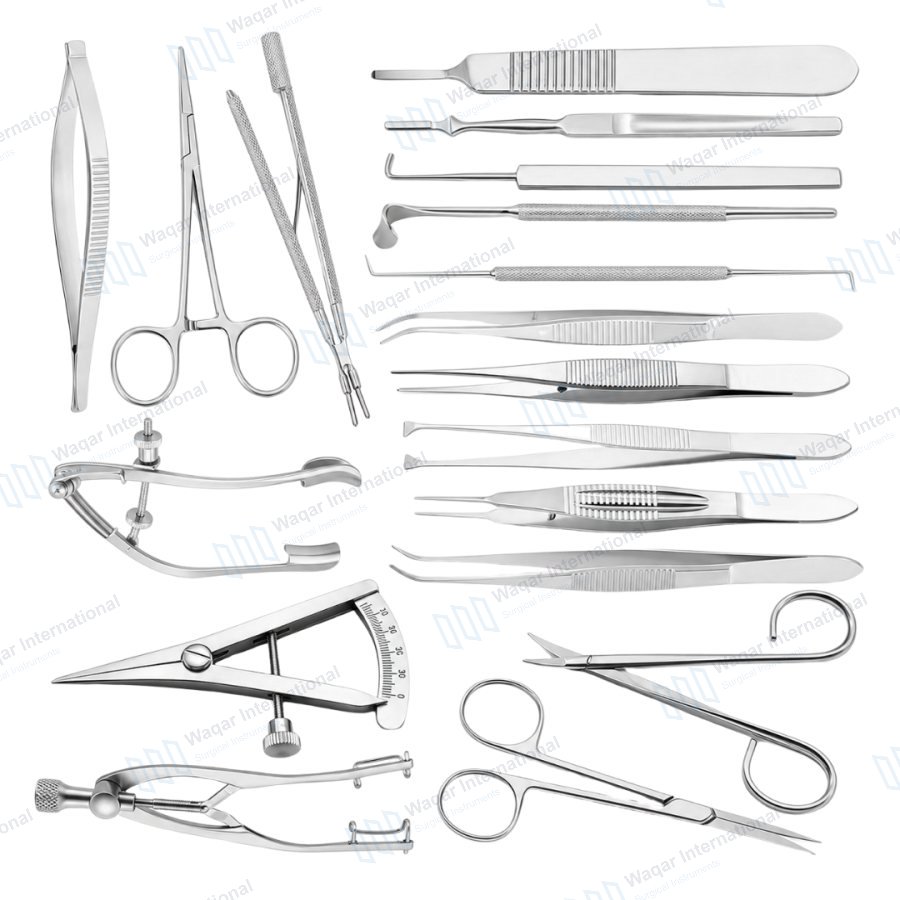 Basic Stainless Steel Ophthalmology Surgical Instrument Kit Surgical — surgical instruments manufactured by Waqar International, Sialkot