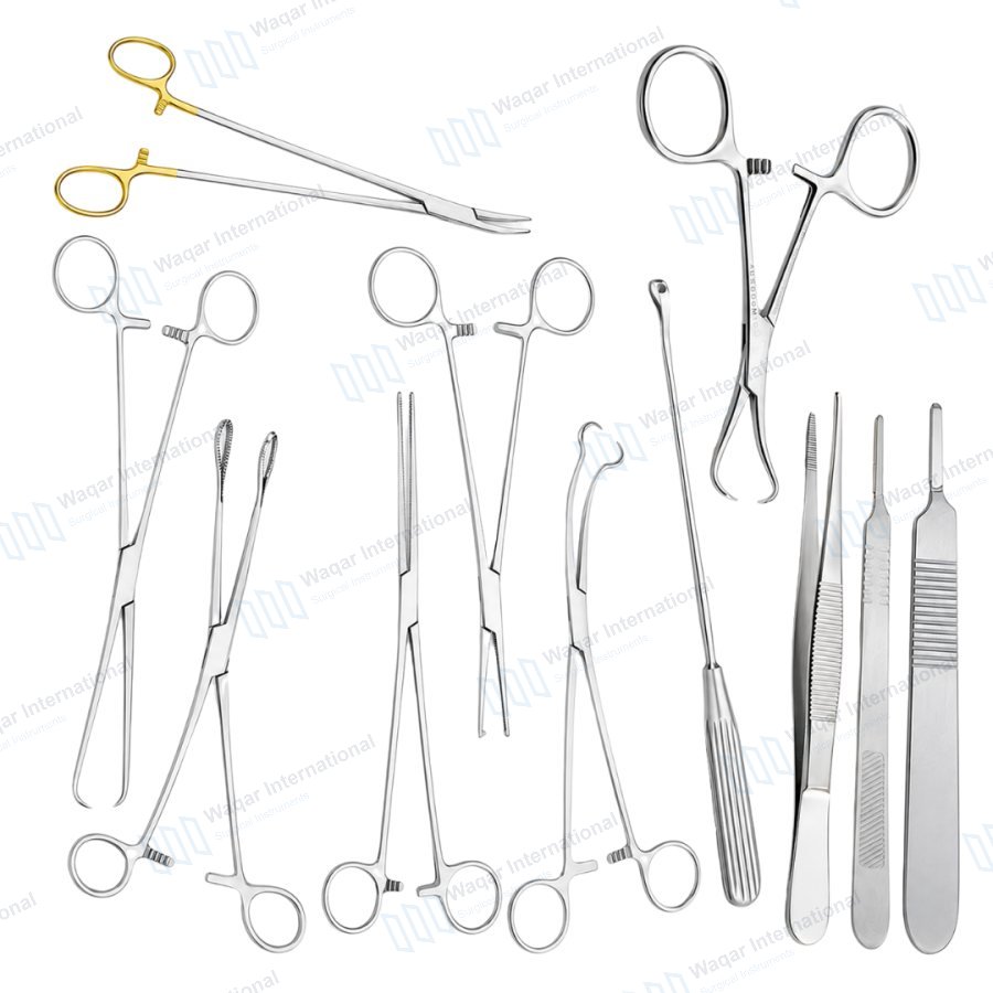Dilation and Curettage Instrument Set D&C Gynecological Surgery Kit — surgical instruments manufactured by Waqar International, Sialkot