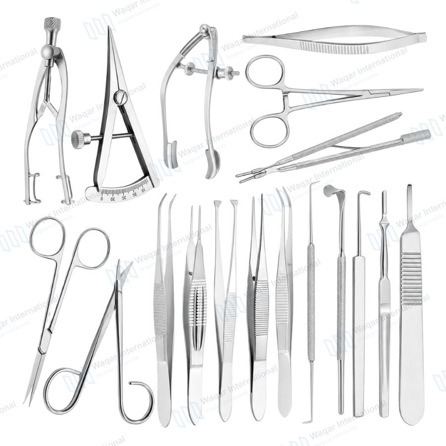 Ophthalmic Instrument Set Basic Eye Surgery Kit — eye instruments manufactured by Waqar International, Sialkot