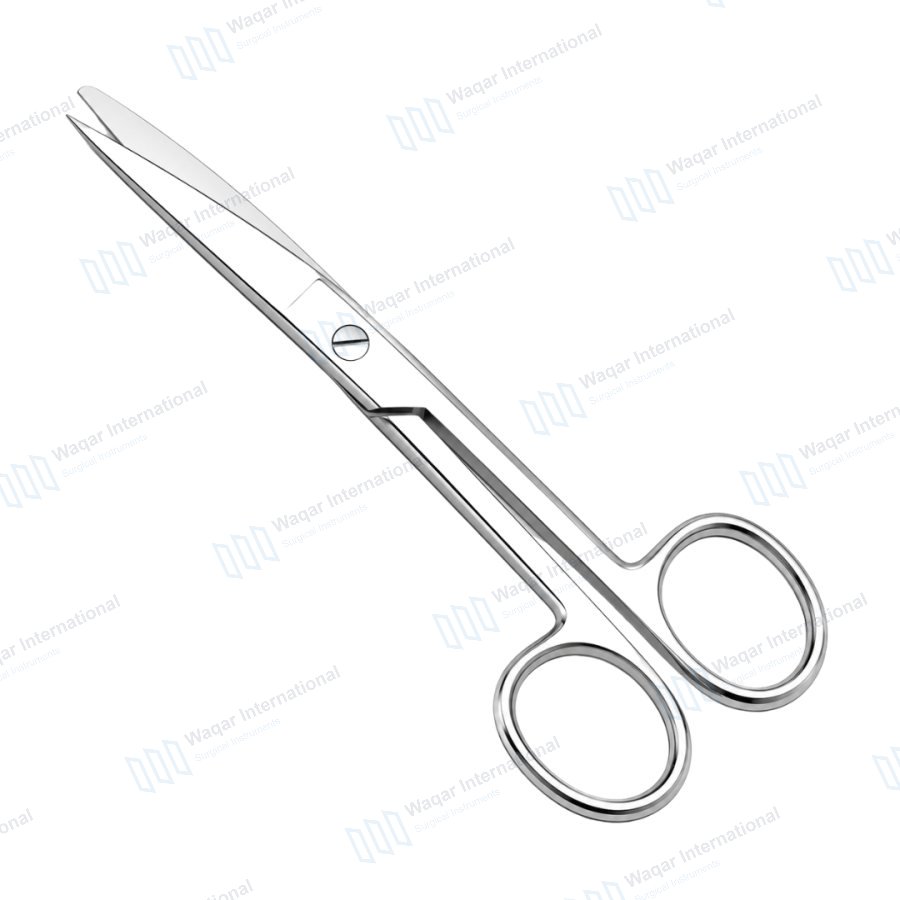 Utility Surgical Scissors Curved Blade Instrument for Controlled — surgical instruments manufactured by Waqar International, Sialkot