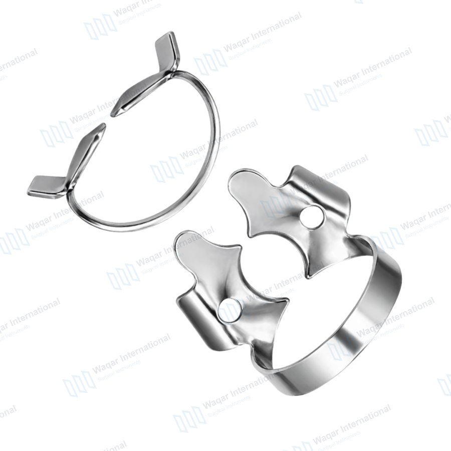 Dental Rubber Dam Clamp Stainless Steel Forceps Orthodontic Instrument — dental instruments manufactured by Waqar International, Sialkot