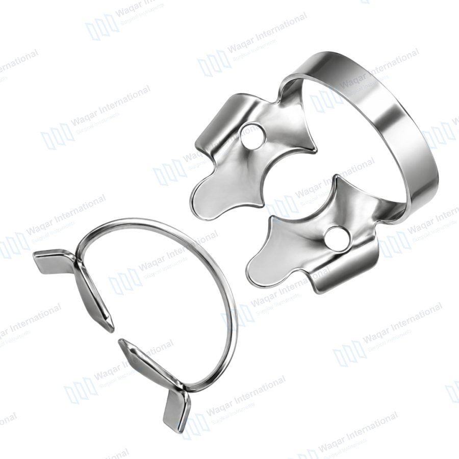 Stainless Steel Rubber Dam Dental Set Clamp Tooth Isolation — dental instruments manufactured by Waqar International, Sialkot