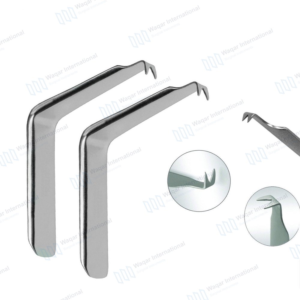 Austin Cheek Retractor Right Angled 80mm Blade — surgical instruments manufactured by Waqar International, Sialkot