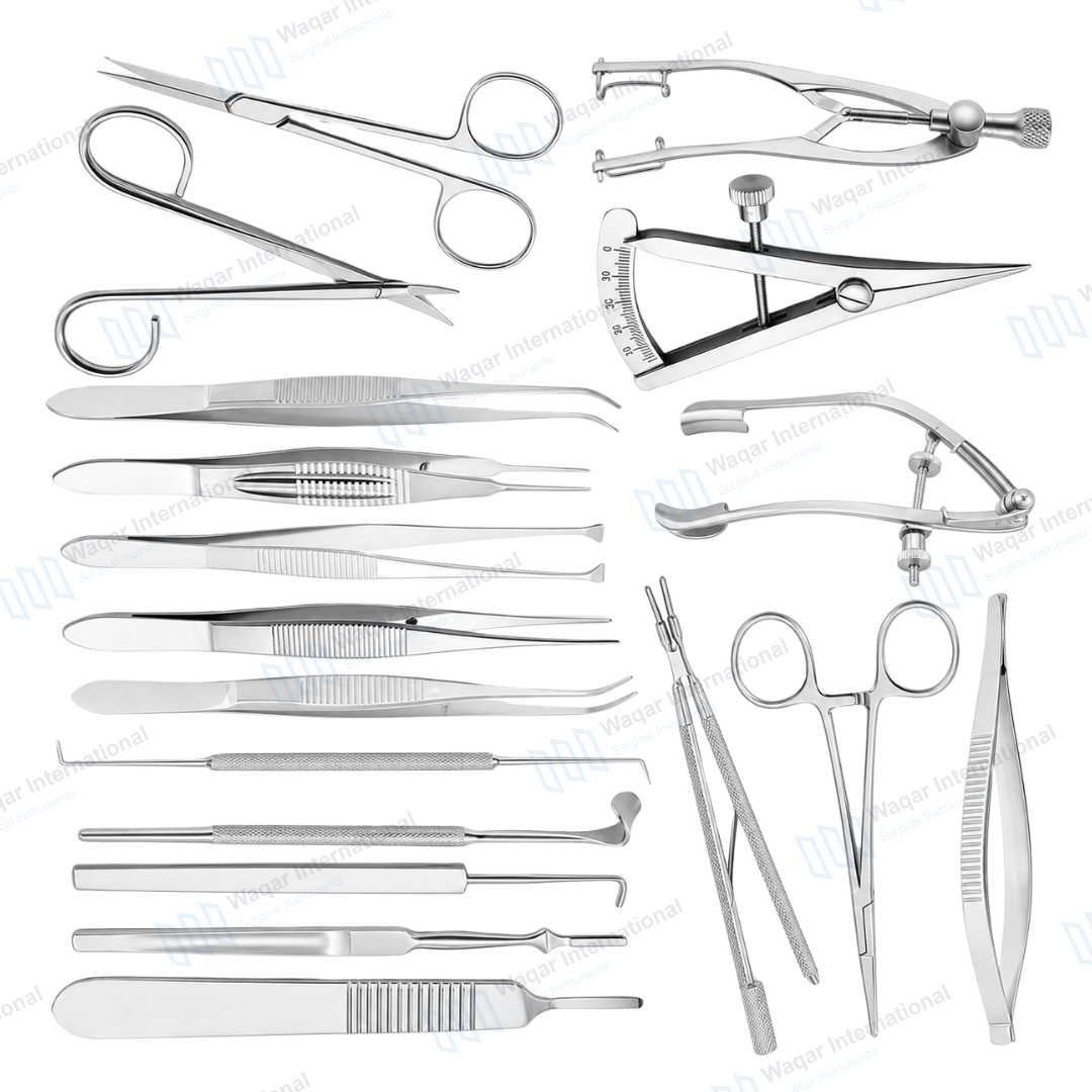 Basic Eye Instrument Set-02 — surgical instruments manufactured by Waqar International, Sialkot