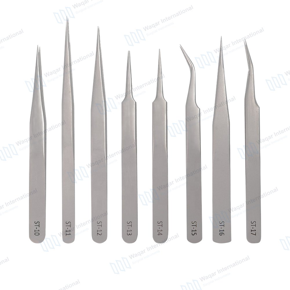 Beauty Eyelash Volume Tweezers Japanese 45 90 Degree Rose — surgical instruments manufactured by Waqar International, Sialkot