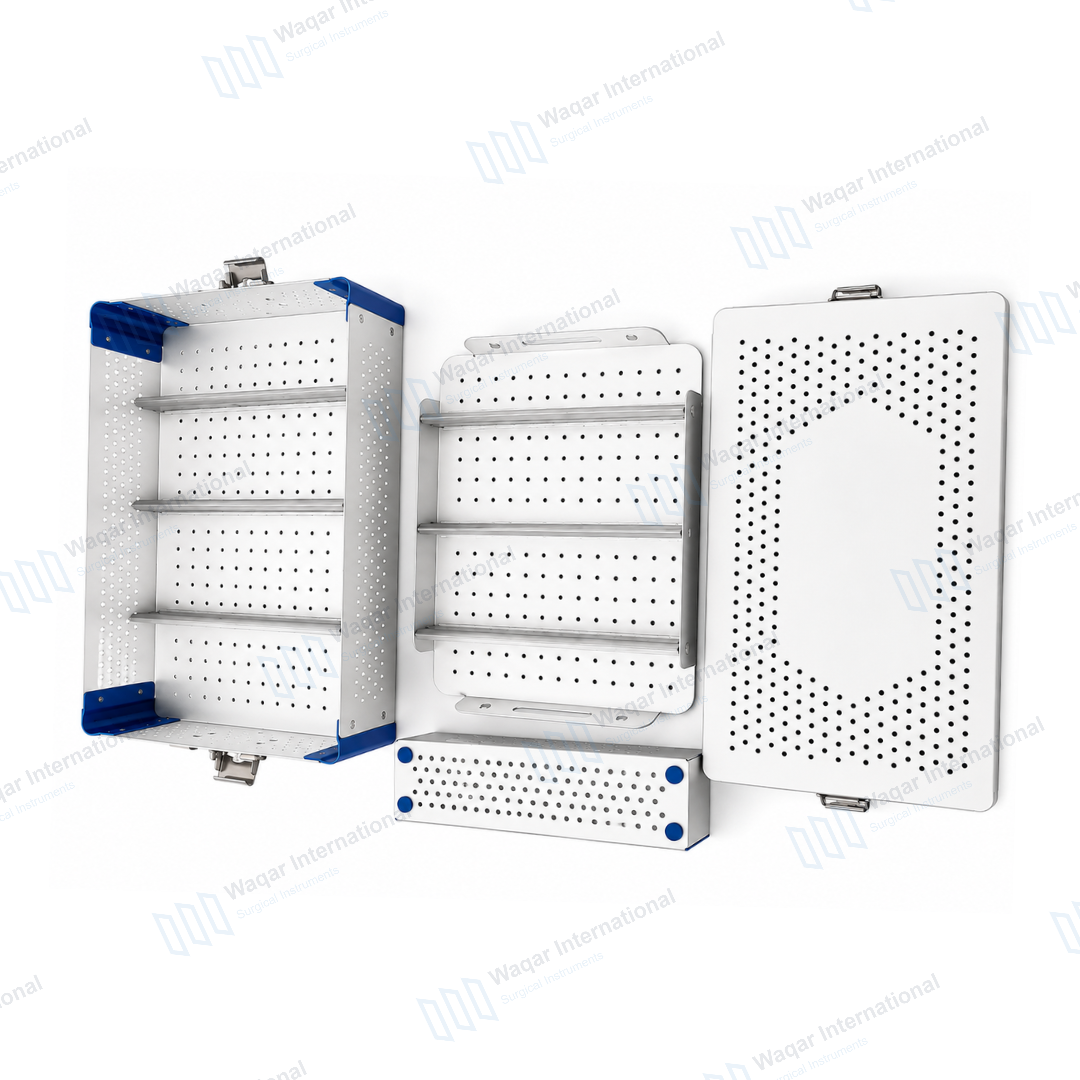 Complete DHS Box Medium Orthopedic Implant Instrument Storage Sterilization — surgical instruments manufactured by Waqar International, Sialkot