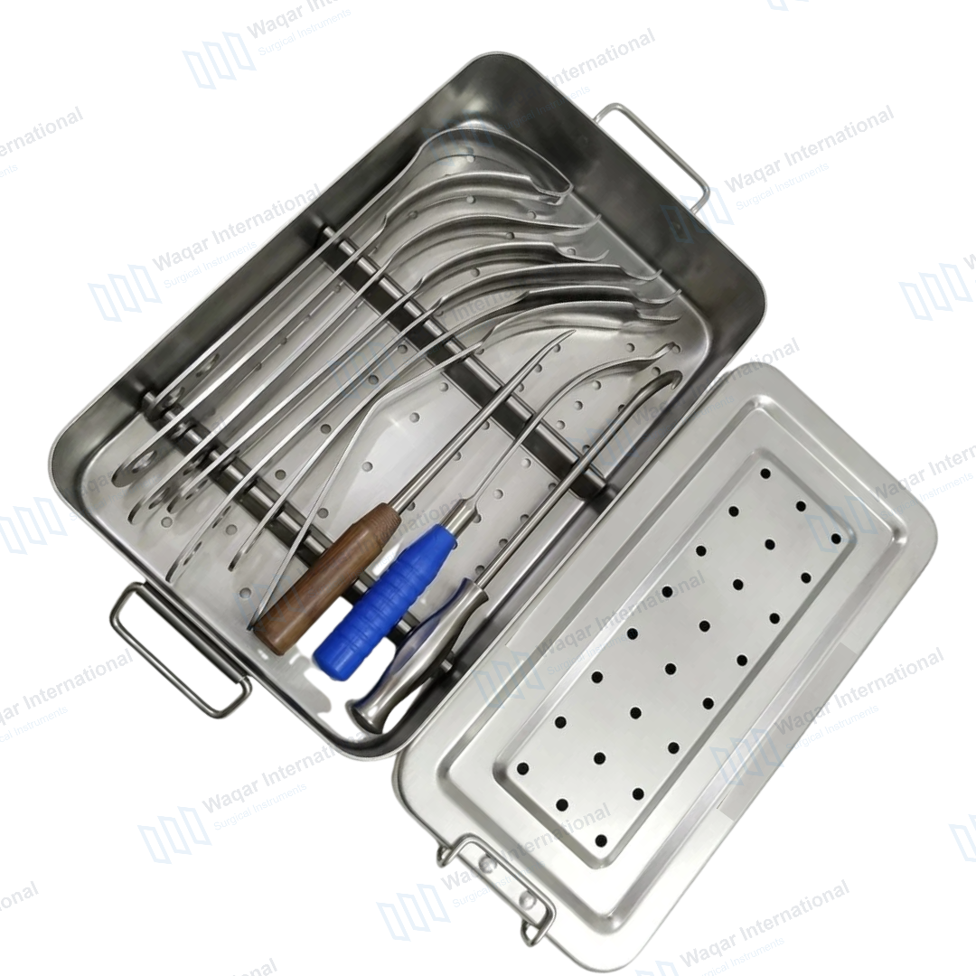Complete Hip Joint Retractor Set 9PCS Orthopedic Hip Surgery — surgical instruments manufactured by Waqar International, Sialkot