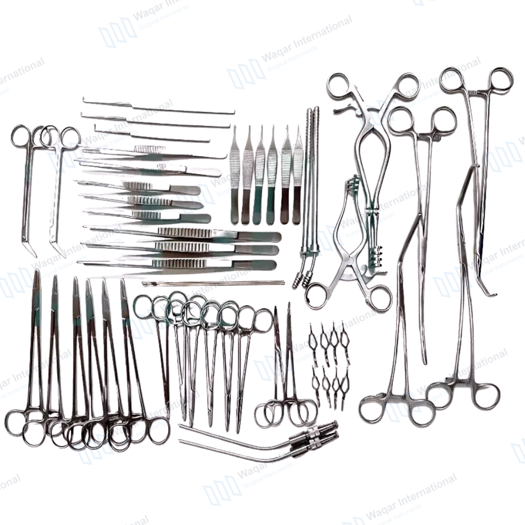 Complete Vascular Surgery 50PCS Stainless Steel Surgical Instrument Kit — surgical instruments manufactured by Waqar International, Sialkot