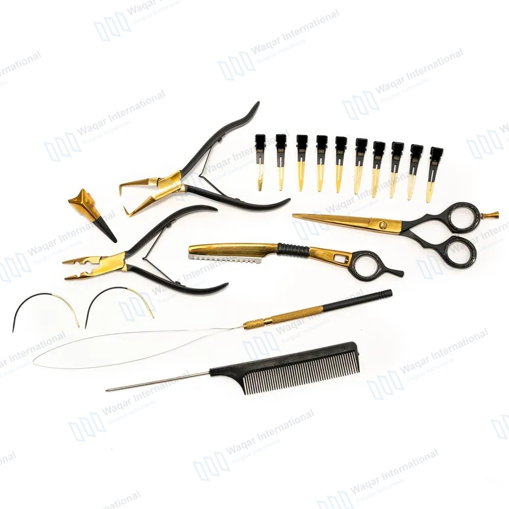 Color Stainless Steel Hair Extension — surgical instruments manufactured by Waqar International, Sialkot