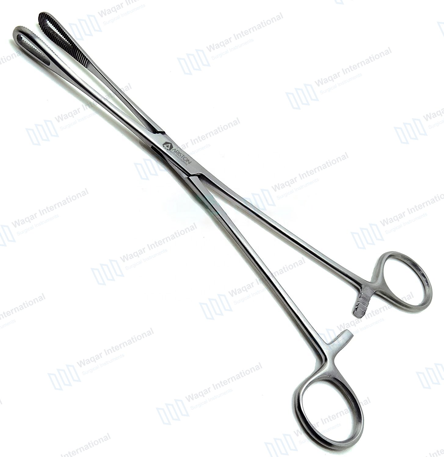 Deluxe Rampley Sponge Holding Forceps 24cm Slotted — surgical instruments manufactured by Waqar International, Sialkot