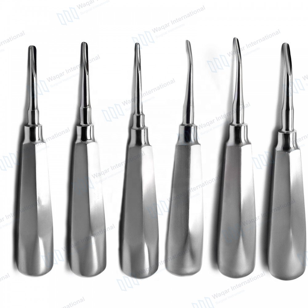 Dental Luxation Root Elevators 6-Piece — surgical instruments manufactured by Waqar International, Sialkot