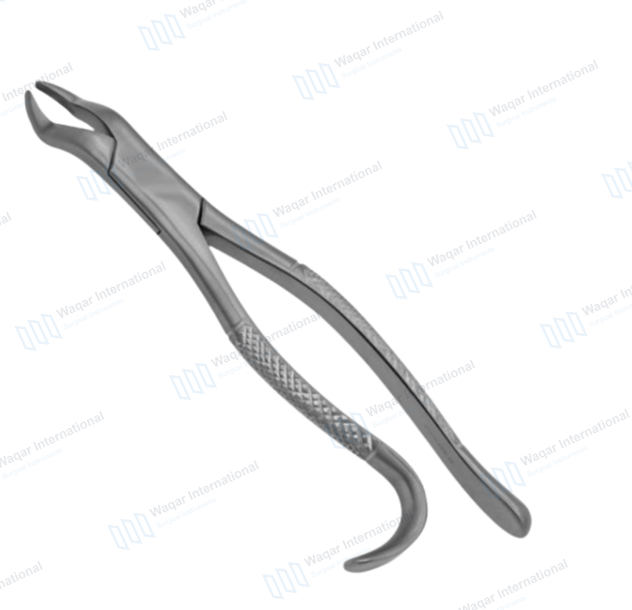 Lower Molar Extraction Forceps Serrated Handles Ergonomic — surgical instruments manufactured by Waqar International, Sialkot