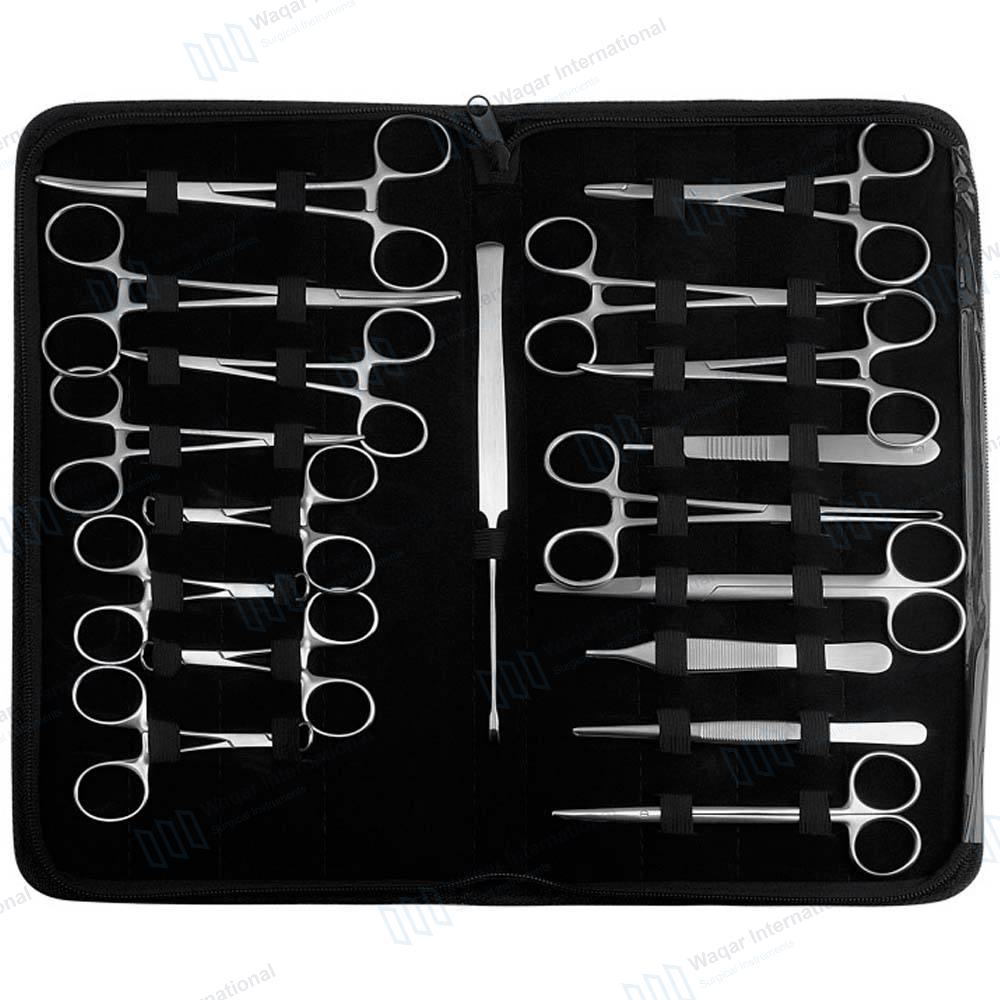 Economy 18-Piece Canine Spay Veterinary Instrument Manikin Kit — surgical instruments manufactured by Waqar International, Sialkot